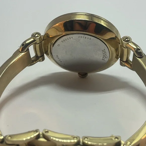 Fossil Georgia Stainless Steel ES3227 Gold Tone Watch - Picture 6 of 7
